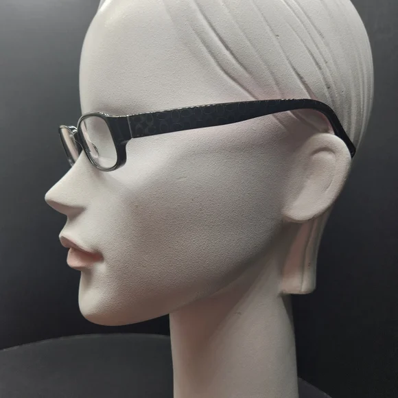 Coach eyeglasses frame women's black Emily slim rectangle optical HC 6001 logo
